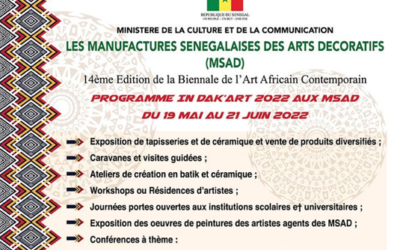 Programme IN Dak’Art 2022 aux MSAD du 19 mai au 21 juin 2022
