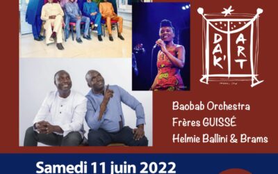 Concert Baobab Orchestra, Frères GUISSE, Helmie Ballini & Brams , le samedi 11 juin 2022 à partir de 19h à l’ancien palais de justice (Cap Manuel)